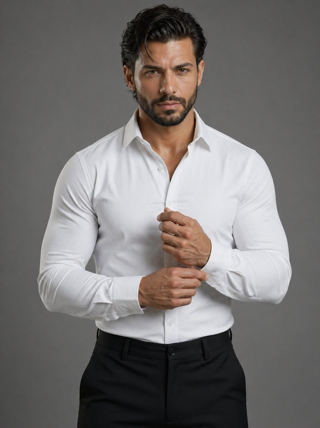 Bloomsteady The Breezer™ — 3-Pack Men's 4-Way Stretch Dress Shirt | Breathable Summer Business Casual | Long Sleeve Button Down