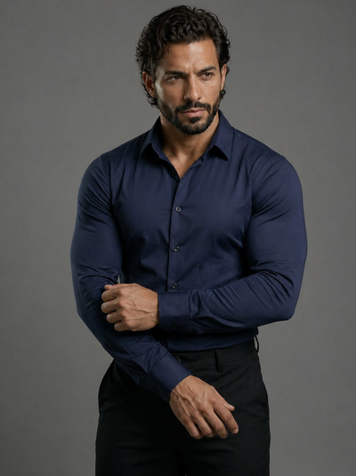Bloomsteady The Breezer™ — 3-Pack Men's 4-Way Stretch Dress Shirt | Breathable Summer Business Casual | Long Sleeve Button Down
