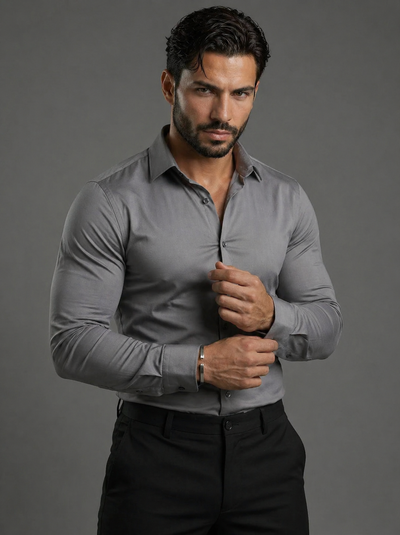 Bloomsteady The Breezer™ — 3-Pack Men's 4-Way Stretch Dress Shirt | Breathable Summer Business Casual | Long Sleeve Button Down